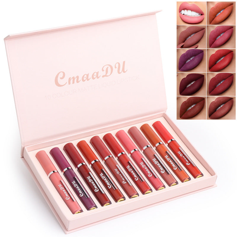 10 Non-stick Cup Waterproof Matte Lipstick