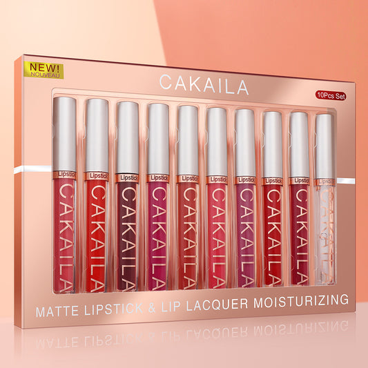 10 Matte Nonstick Cup Waterproof Lip Gloss