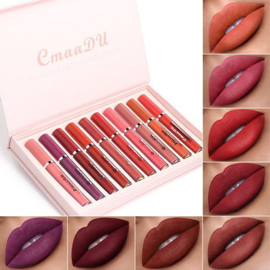 10 Non-stick Cup Waterproof Matte Lipstick