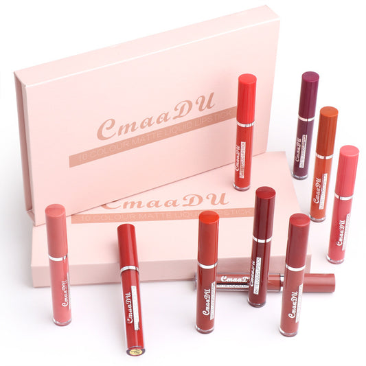 10 Non-stick Cup Waterproof Matte Lipstick