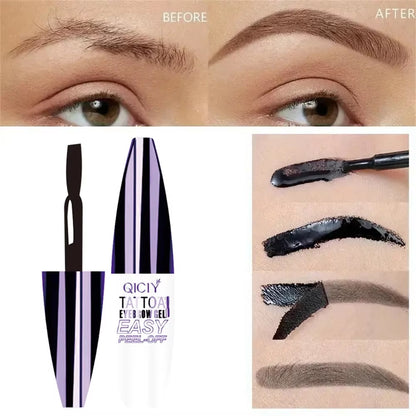 Effortless Eyebrow Perfection: Lasting 3 Days Tattoo Gel Cream - Waterproof, Smudge-Proof, and Easy to Peel Off