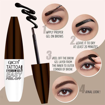 Effortless Eyebrow Perfection: Lasting 3 Days Tattoo Gel Cream - Waterproof, Smudge-Proof, and Easy to Peel Off