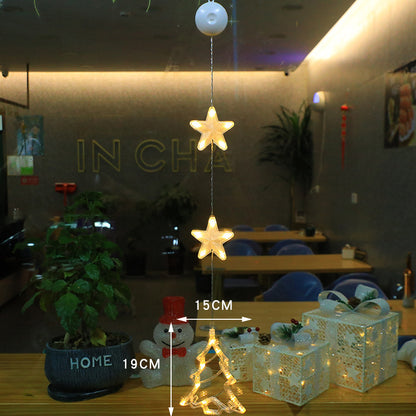 Illuminate Your Holidays with Our 3-Piece LED Star Hanging Ornaments – Perfect for Christmas Window Decor!
