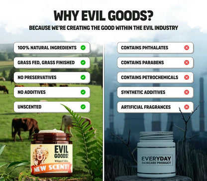 Indulge Your Skin with Evil Goods Lavender Whipped Beef Tallow Honey Balm - All-Natural Moisturizer for Daily Hydration